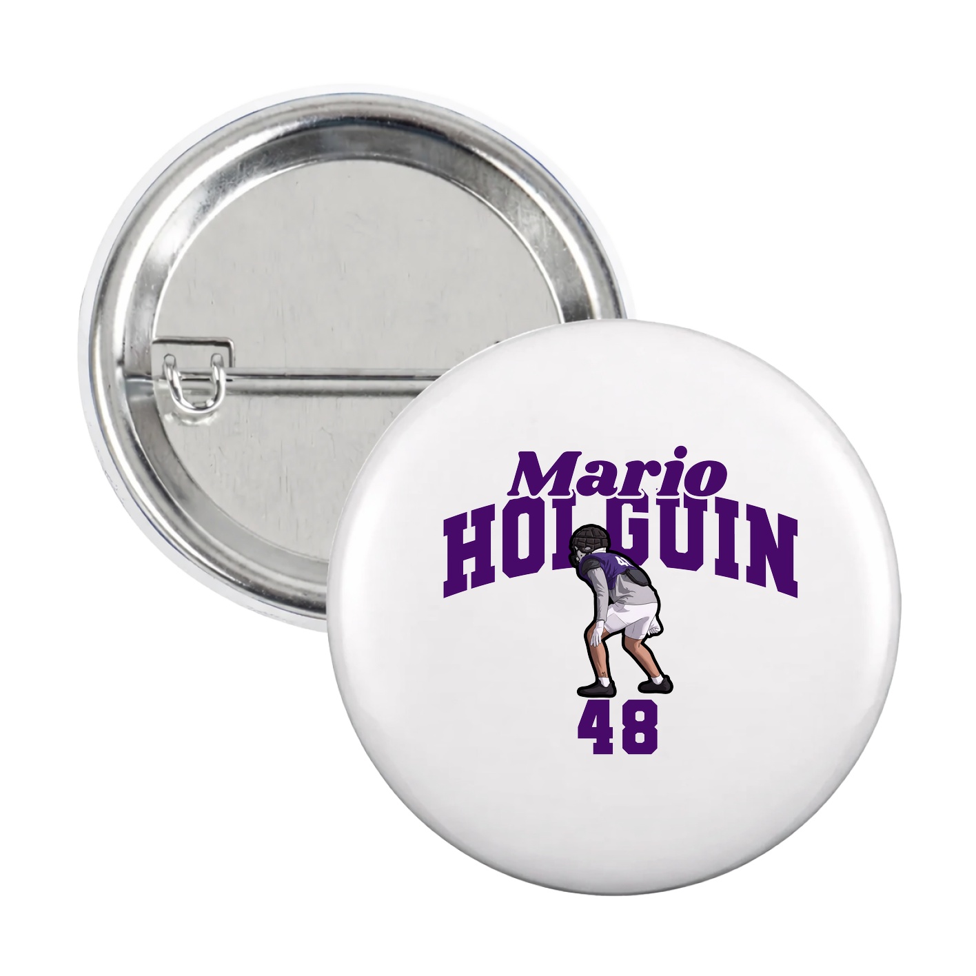 Game Day Button — Signature Arch in White