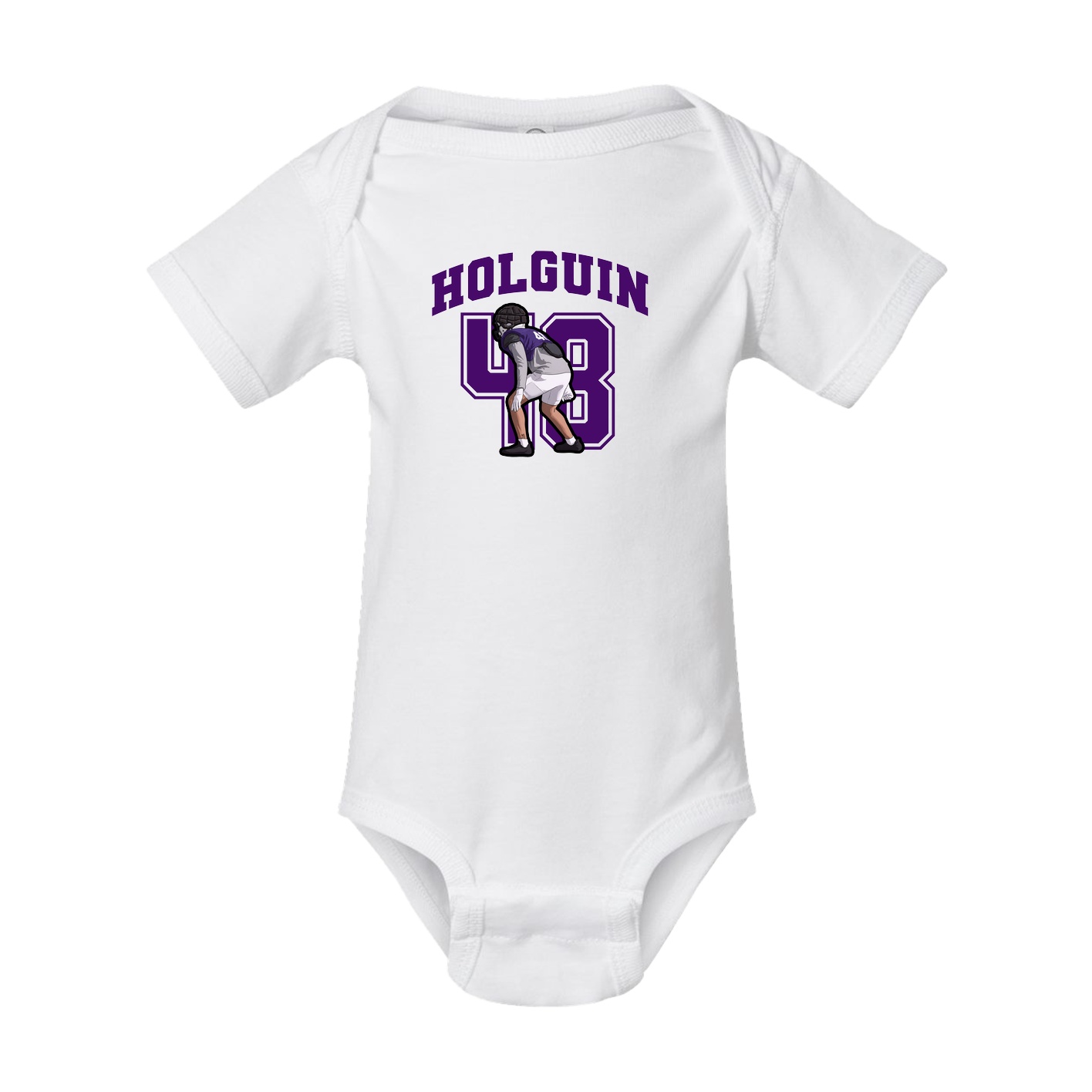 Baby Onesie — Number in White