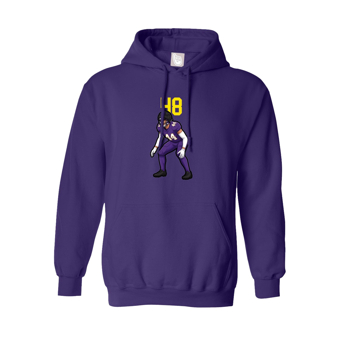 Hoodie — Number Top in Purple
