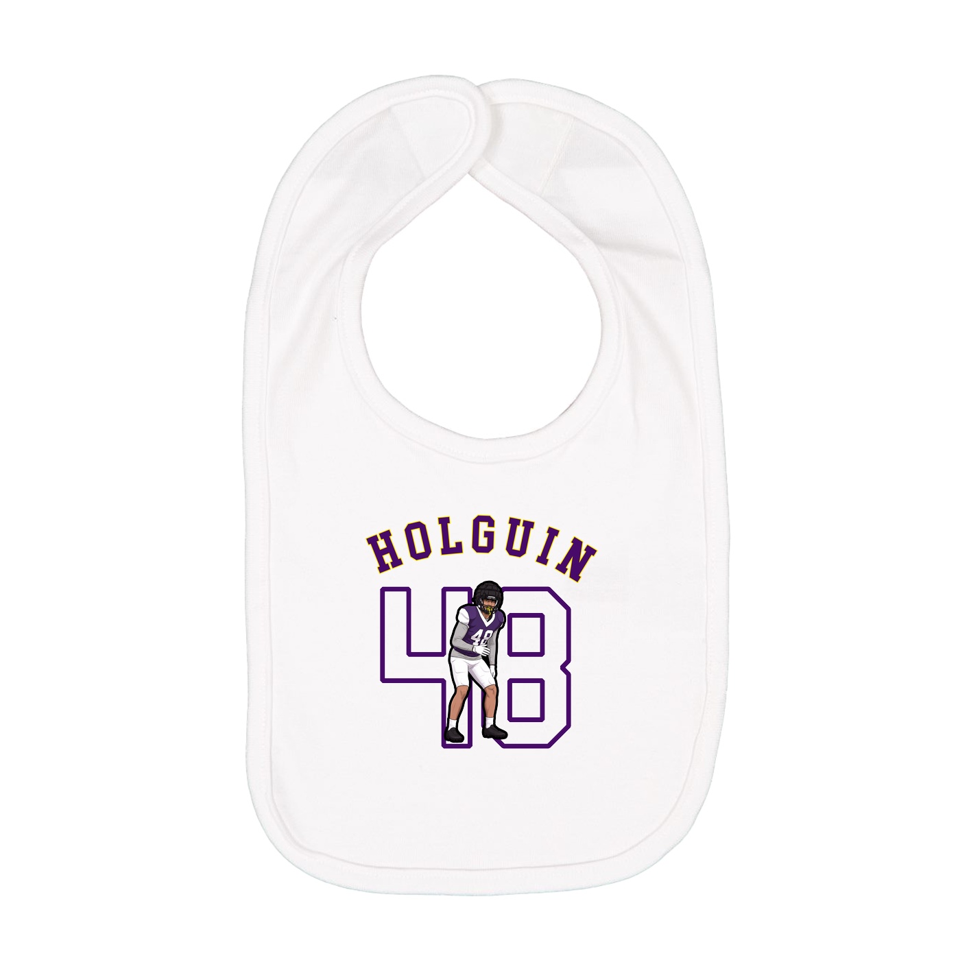 Infant Bib — Shirsey Arch in White