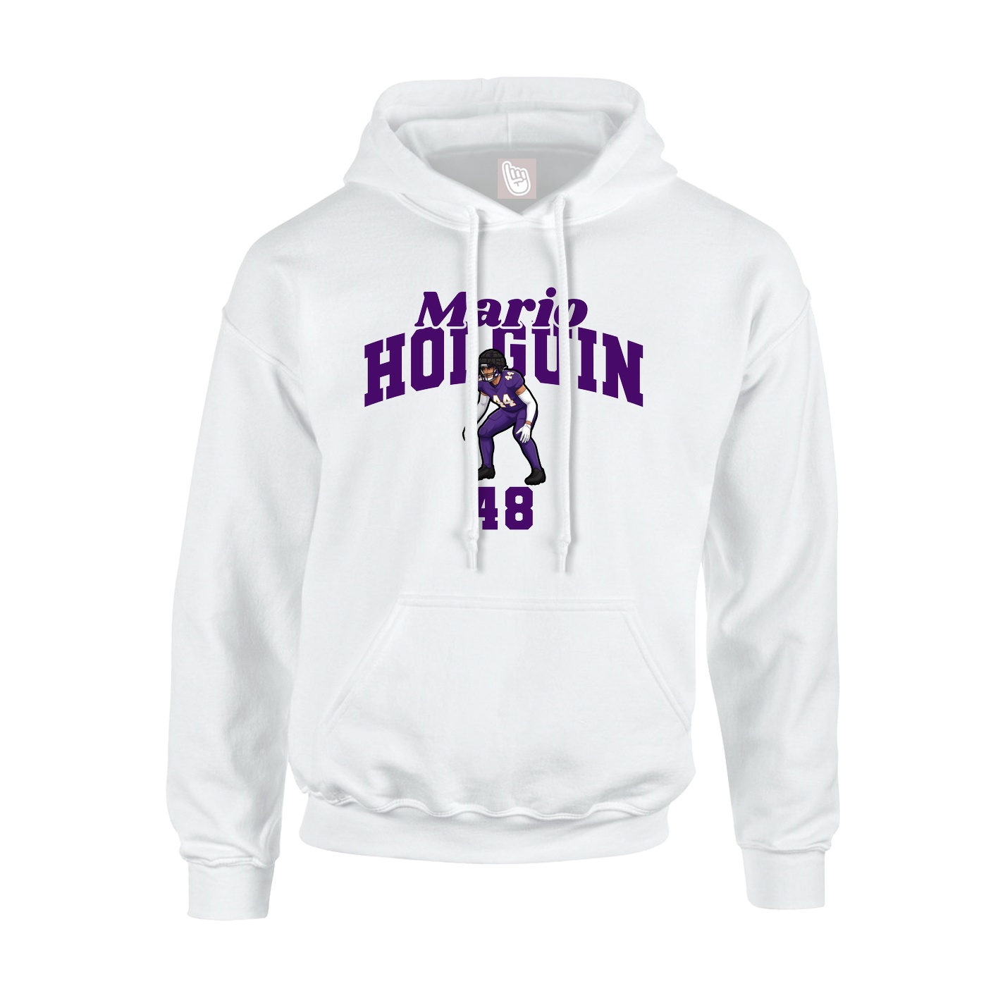 Hoodie — Signature Arch in White