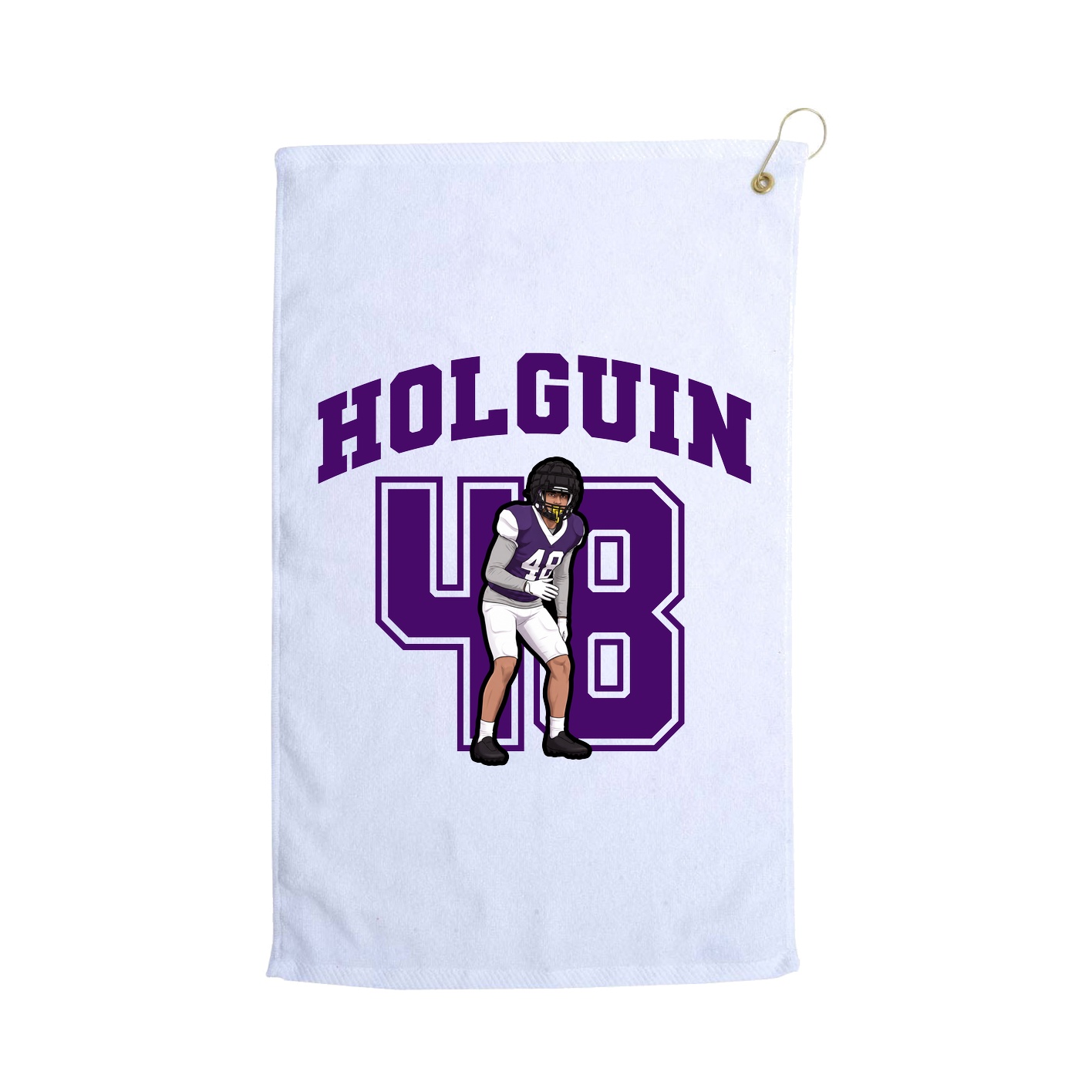 Golf Towel — Number in White