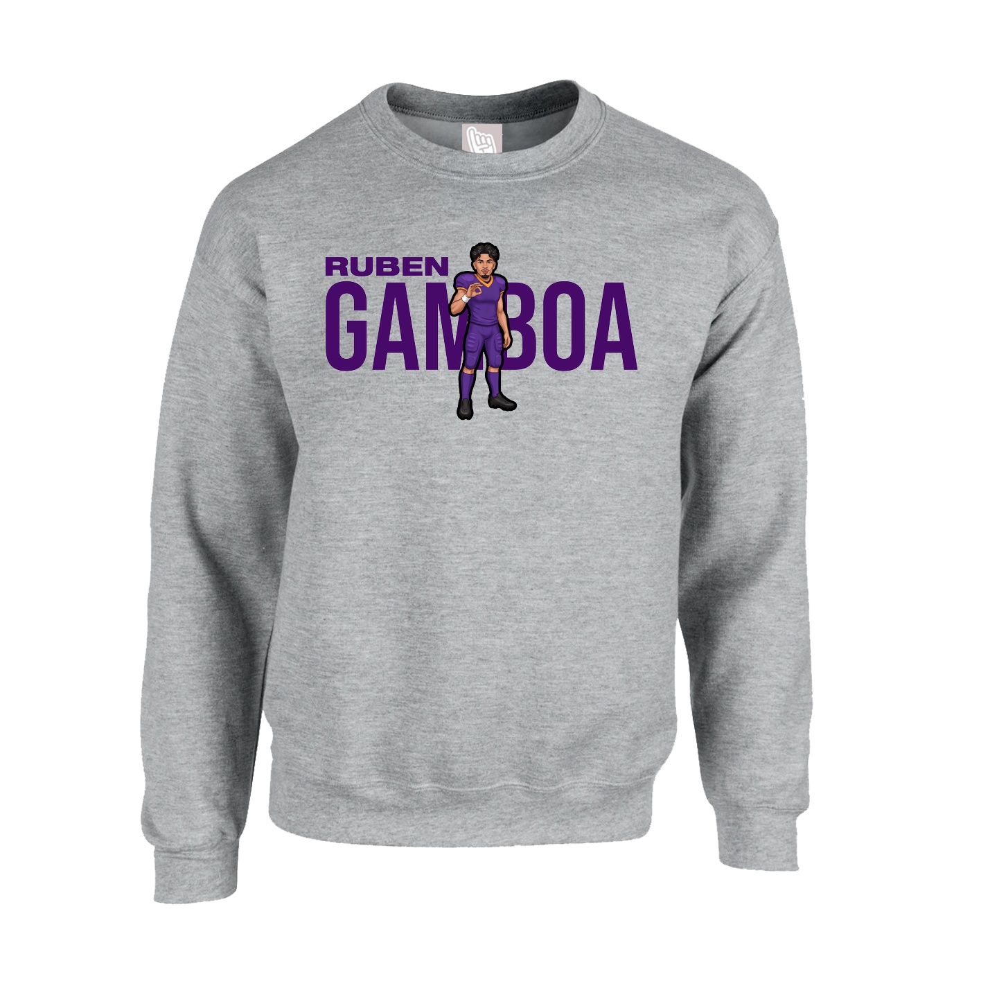 Fleece Crew — Player Name in Grey