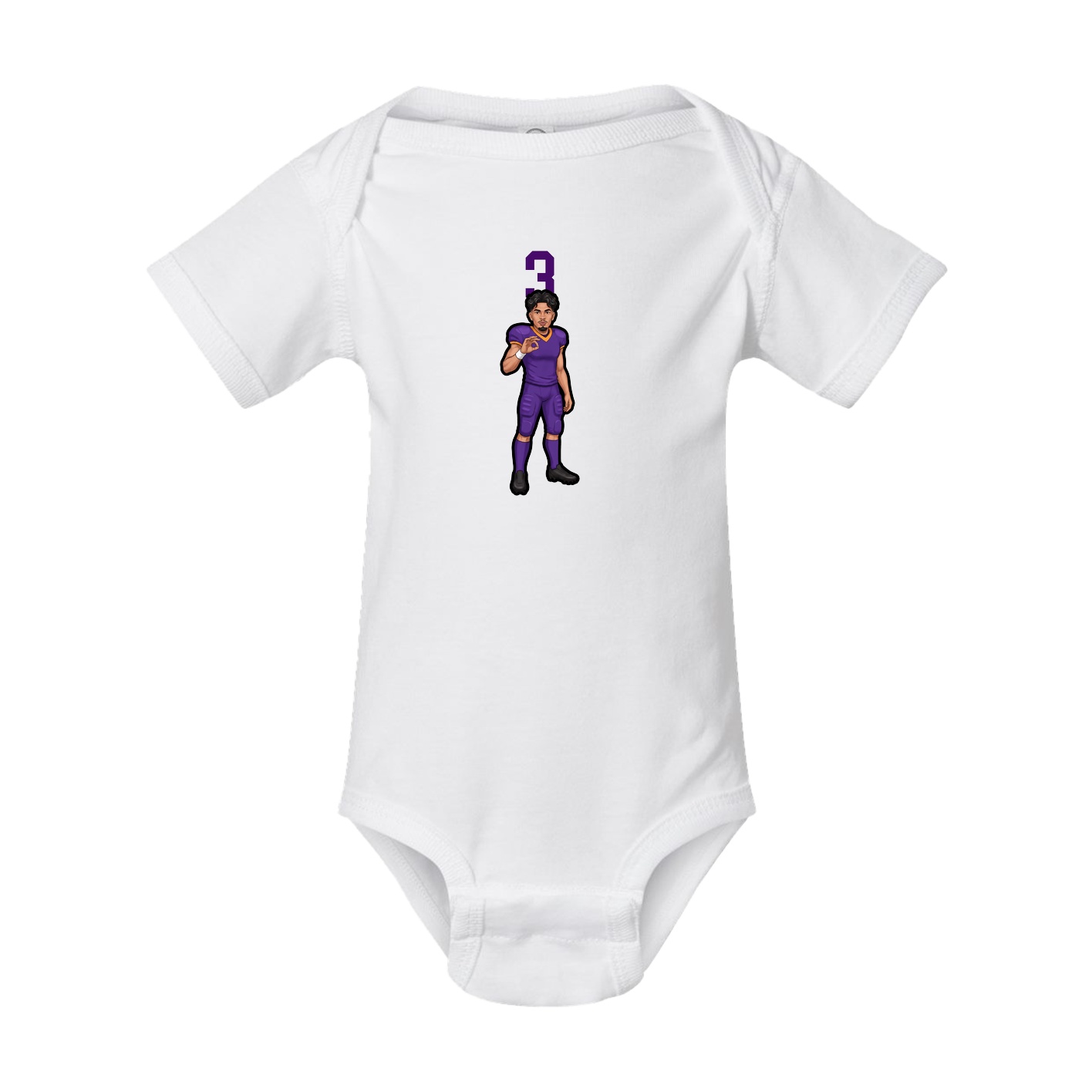 Baby Onesie — Number Top in White