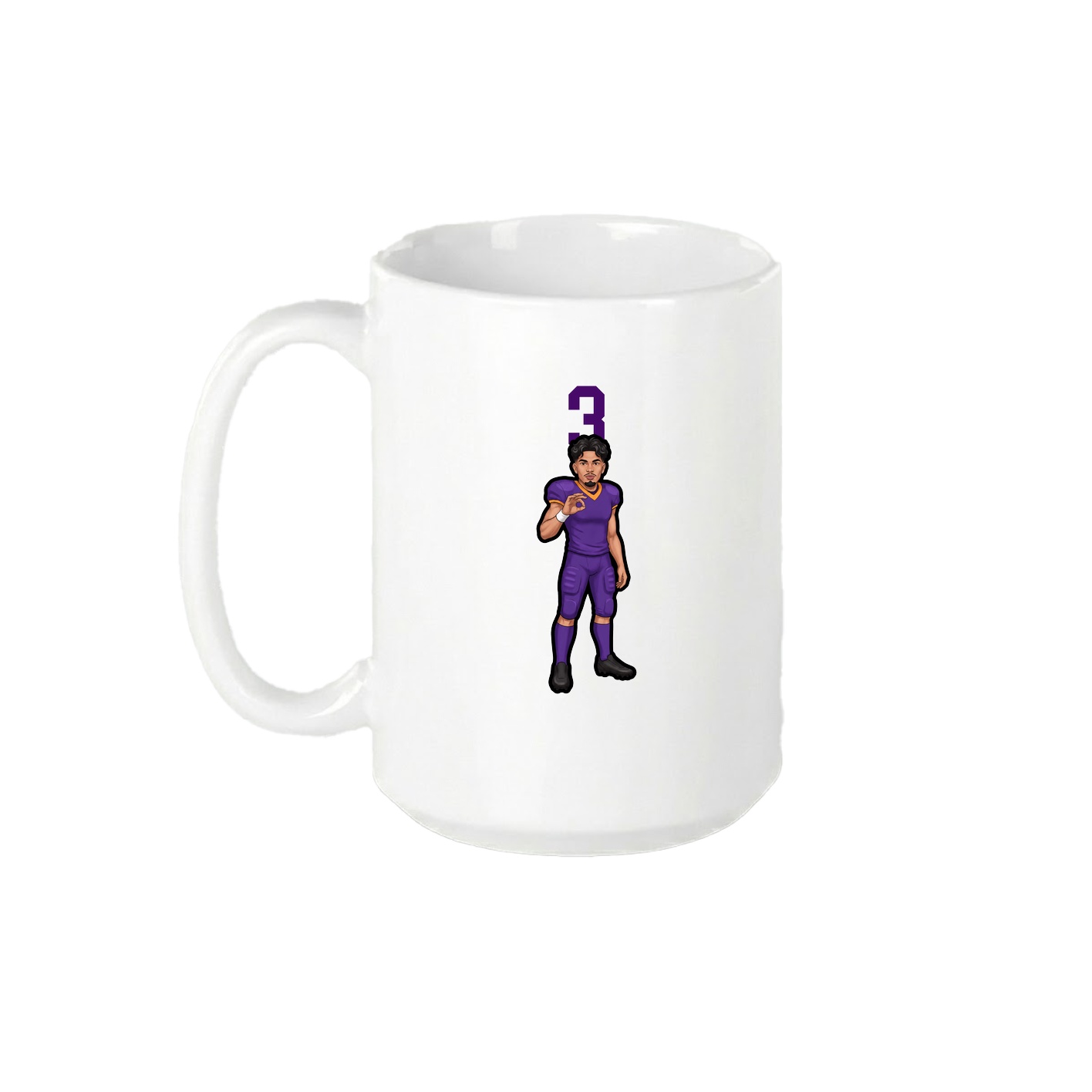 15oz Coffee Mug — Number Top in White