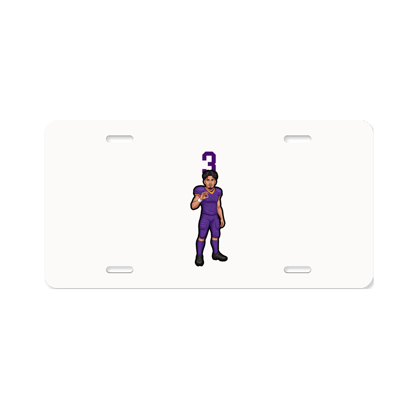 License Plate — Number Top in Classic