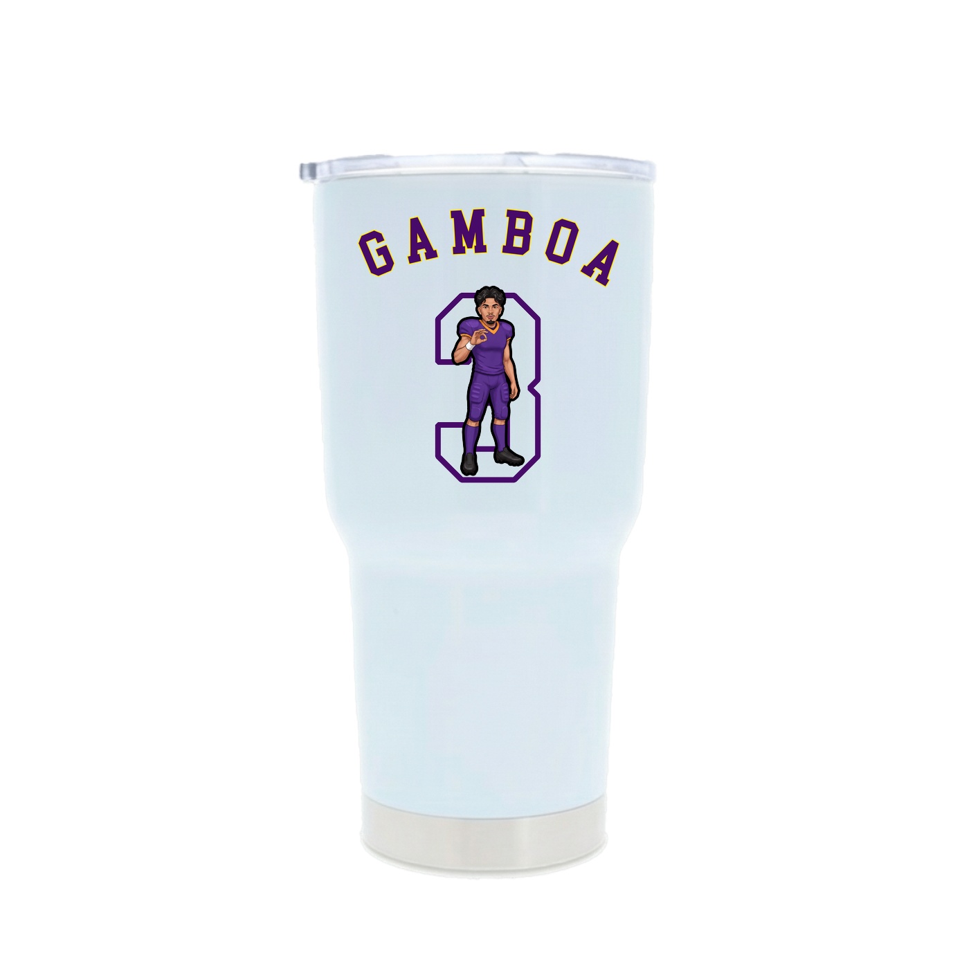 30oz Stainless Steel Tumbler — Shirsey Arch in White