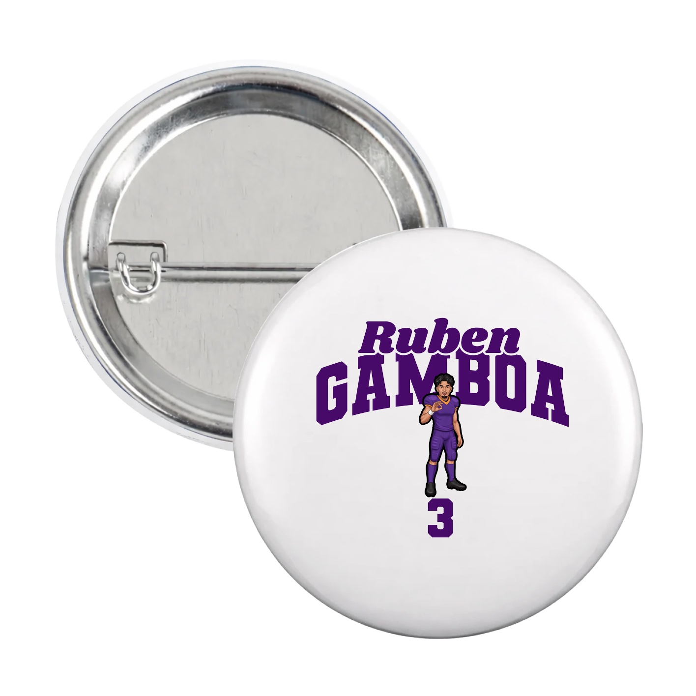 Game Day Button — Signature Arch in White