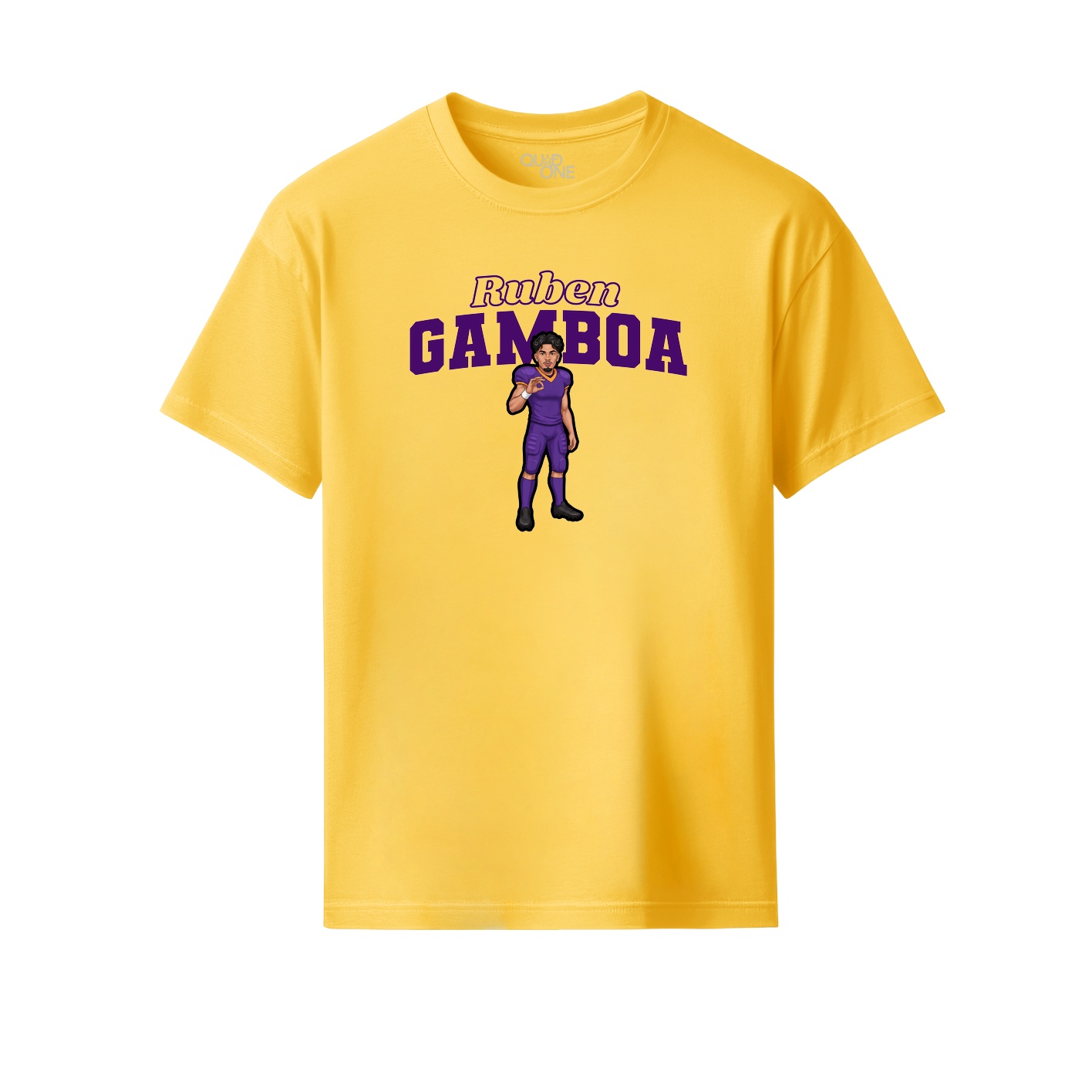 Youth Tee — Name Arch in Yellow