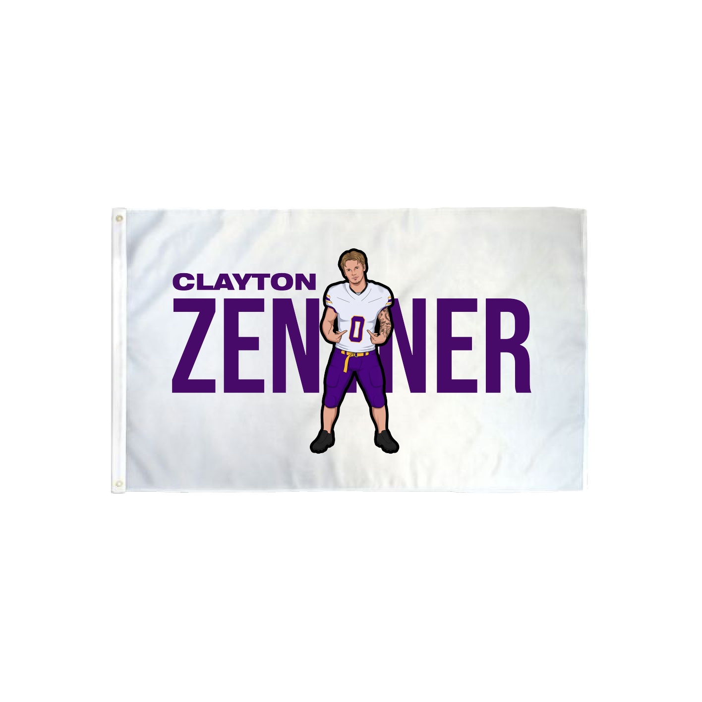 3x5 Flag — Player Name in Classic