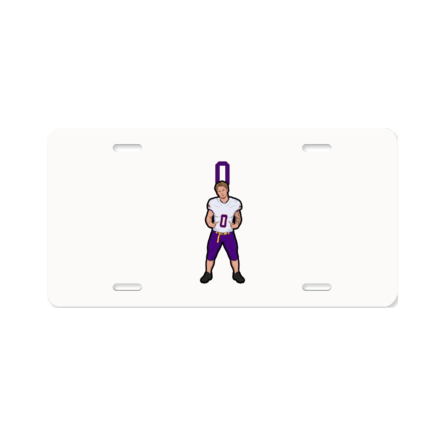 License Plate — Number Top in Classic