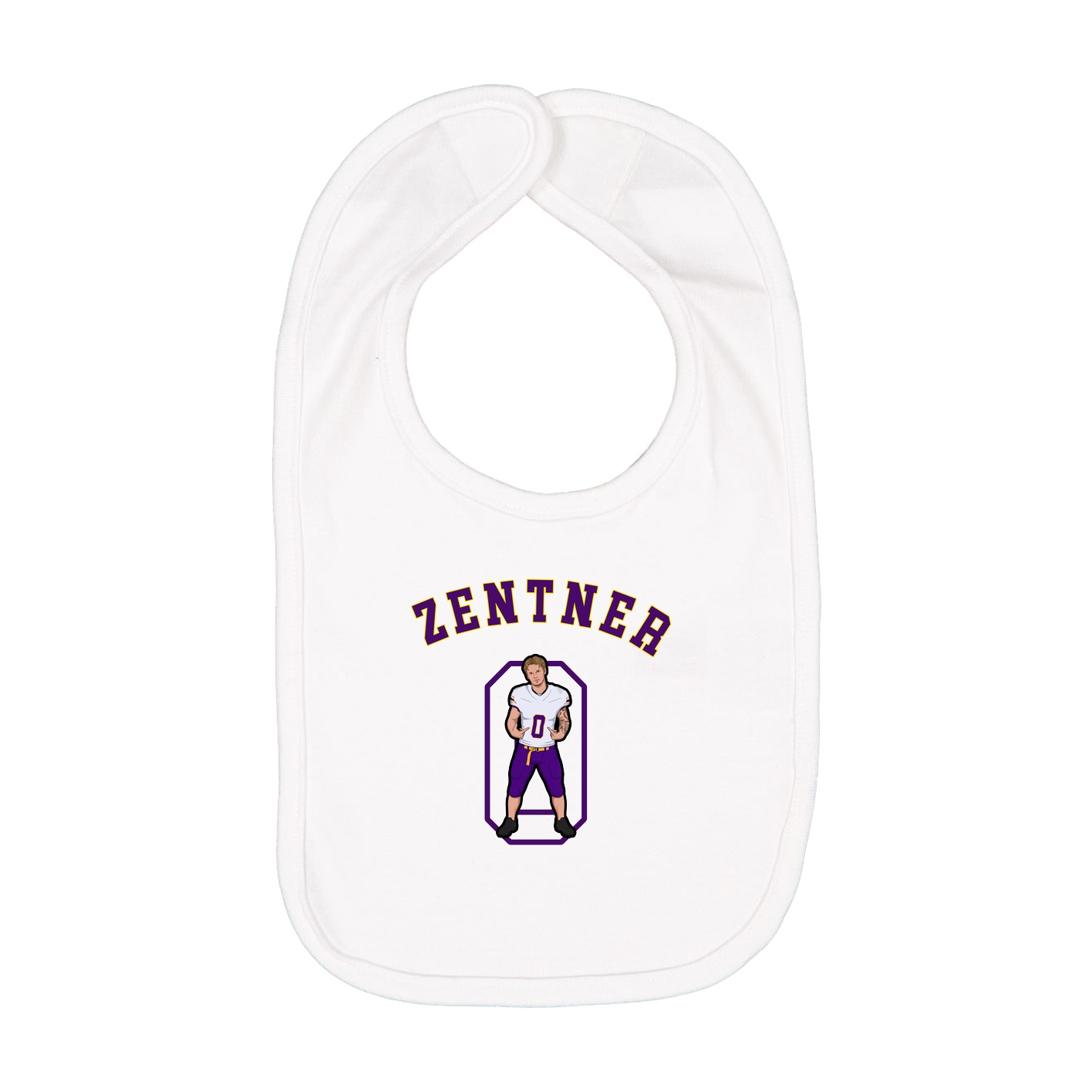 Infant Bib — Shirsey Arch in White