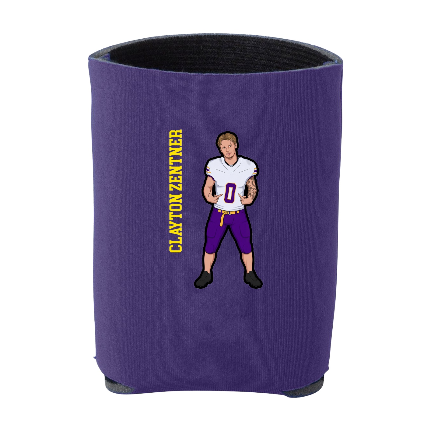 Can Holder — Name Vertical in Purple
