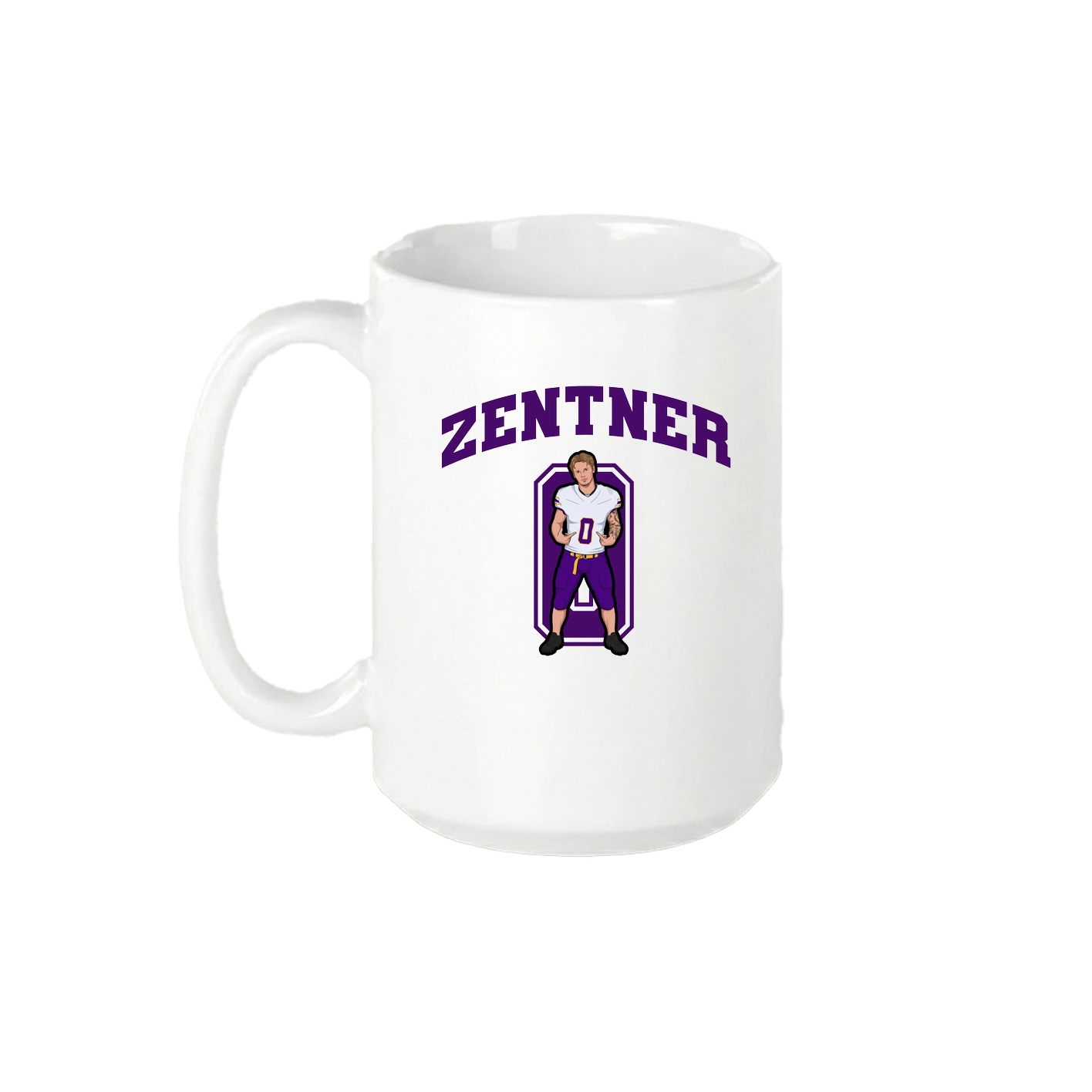 15oz Coffee Mug — Number in White