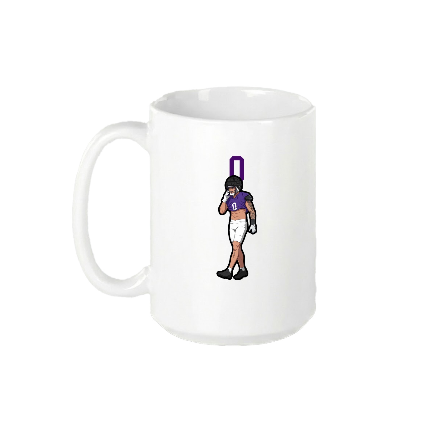 15oz Coffee Mug — Number Top in White