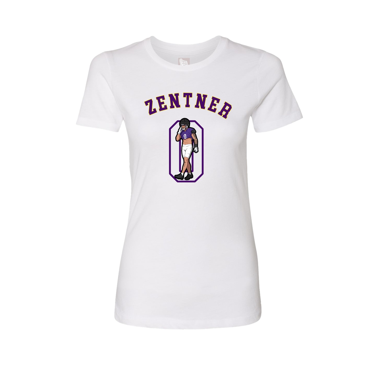 Fitted Women's Tee — Shirsey Arch in White