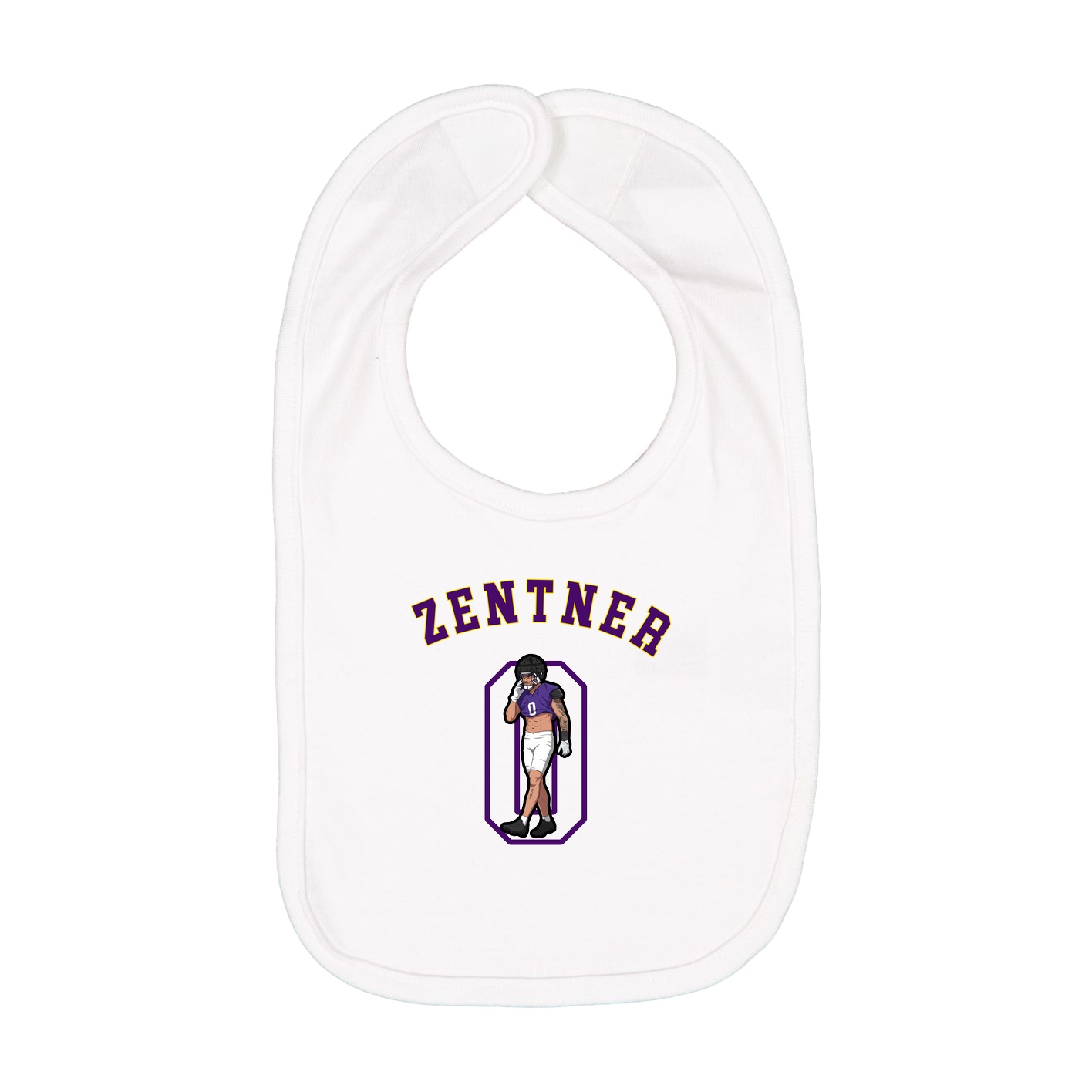 Infant Bib — Shirsey Arch in White