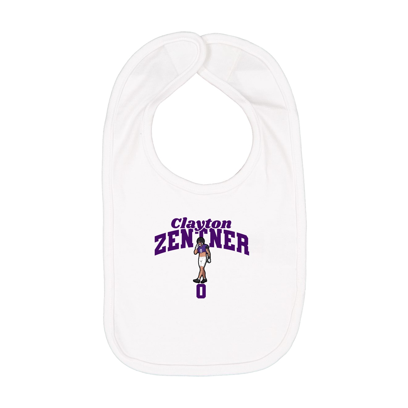 Infant Bib — Signature Arch in White