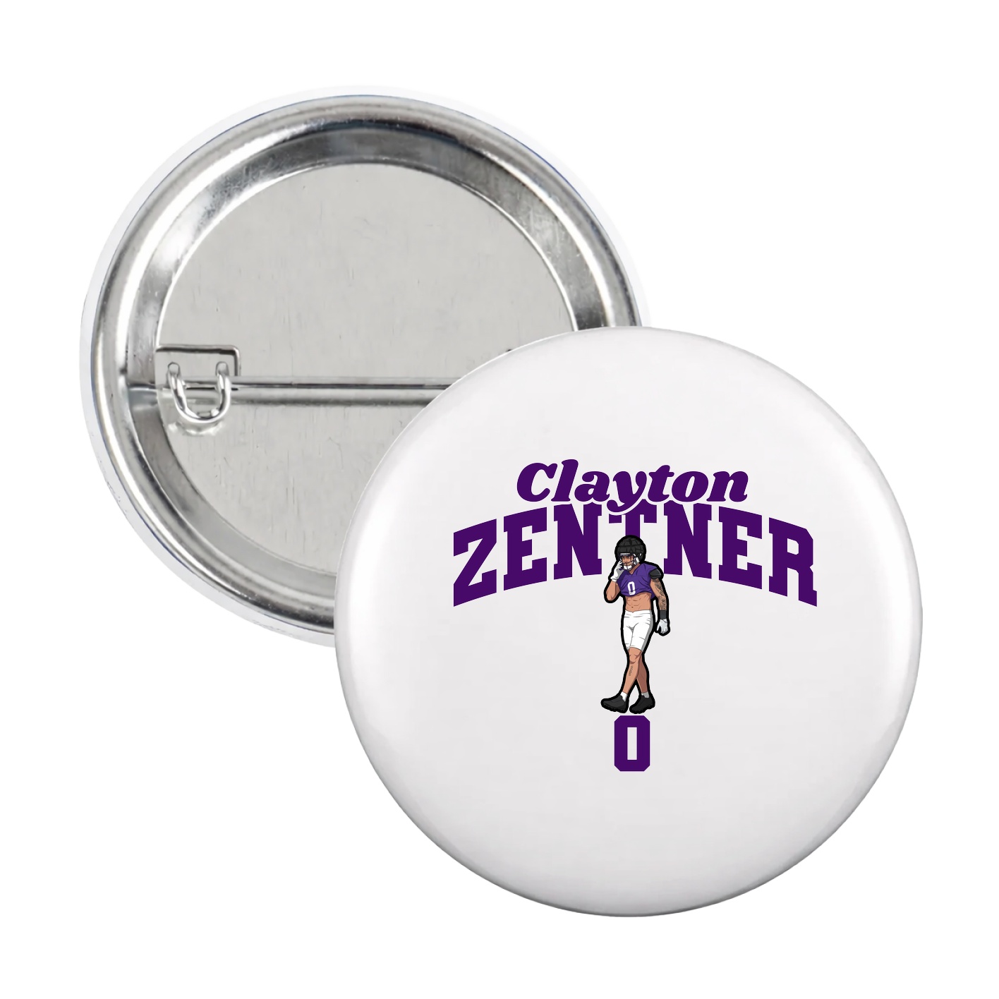 Game Day Button — Signature Arch in White