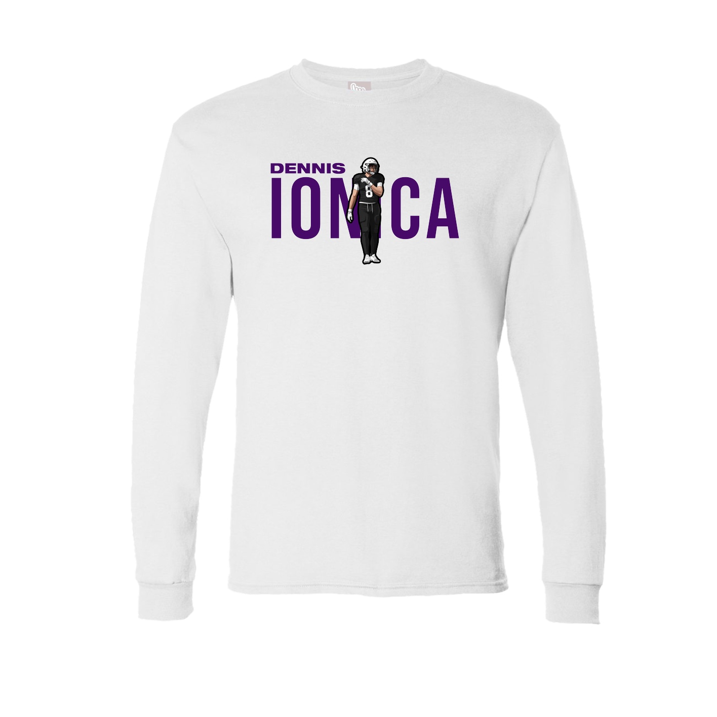 Long Sleeve Tee — Player Name in White