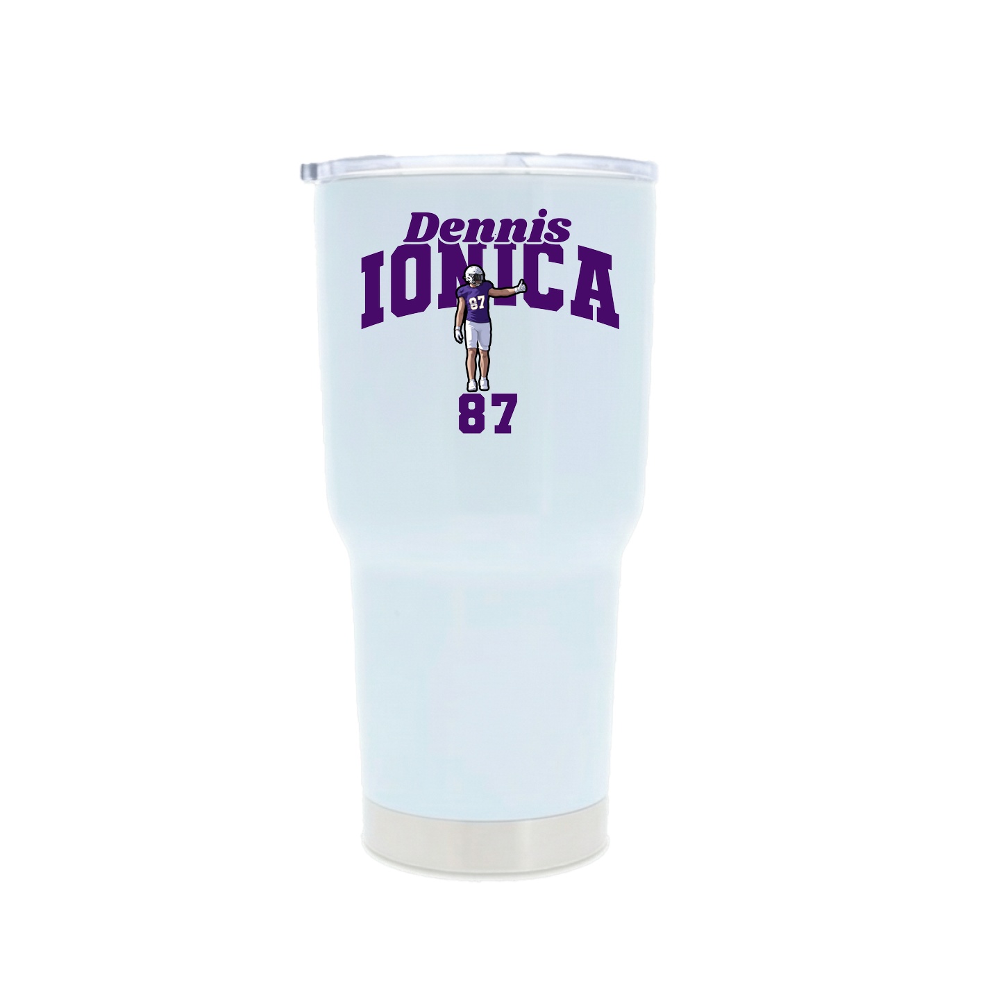 30oz Stainless Steel Tumbler — Signature Arch in White