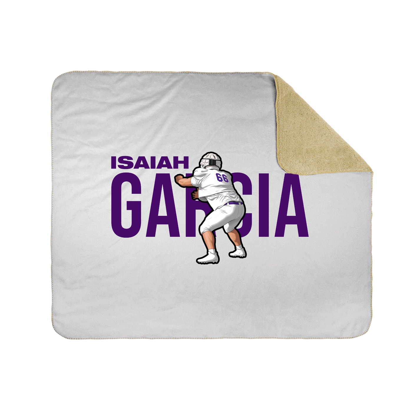 Throw Blanket — Player Name in White