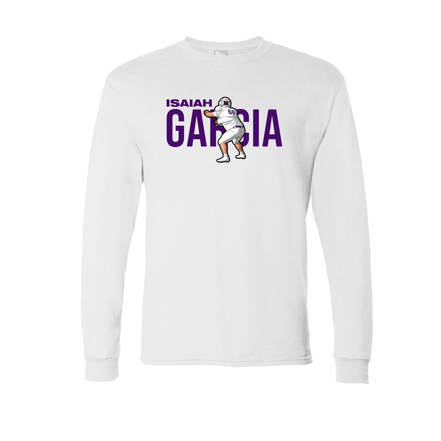 Long Sleeve Tee — Player Name in White