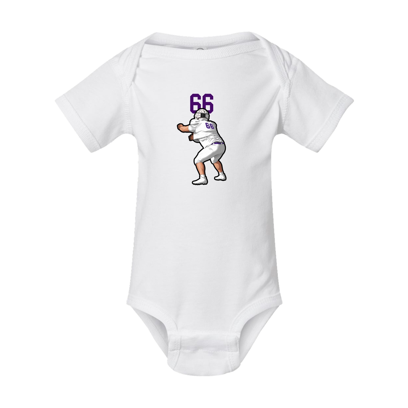 Baby Onesie — Number Top in White