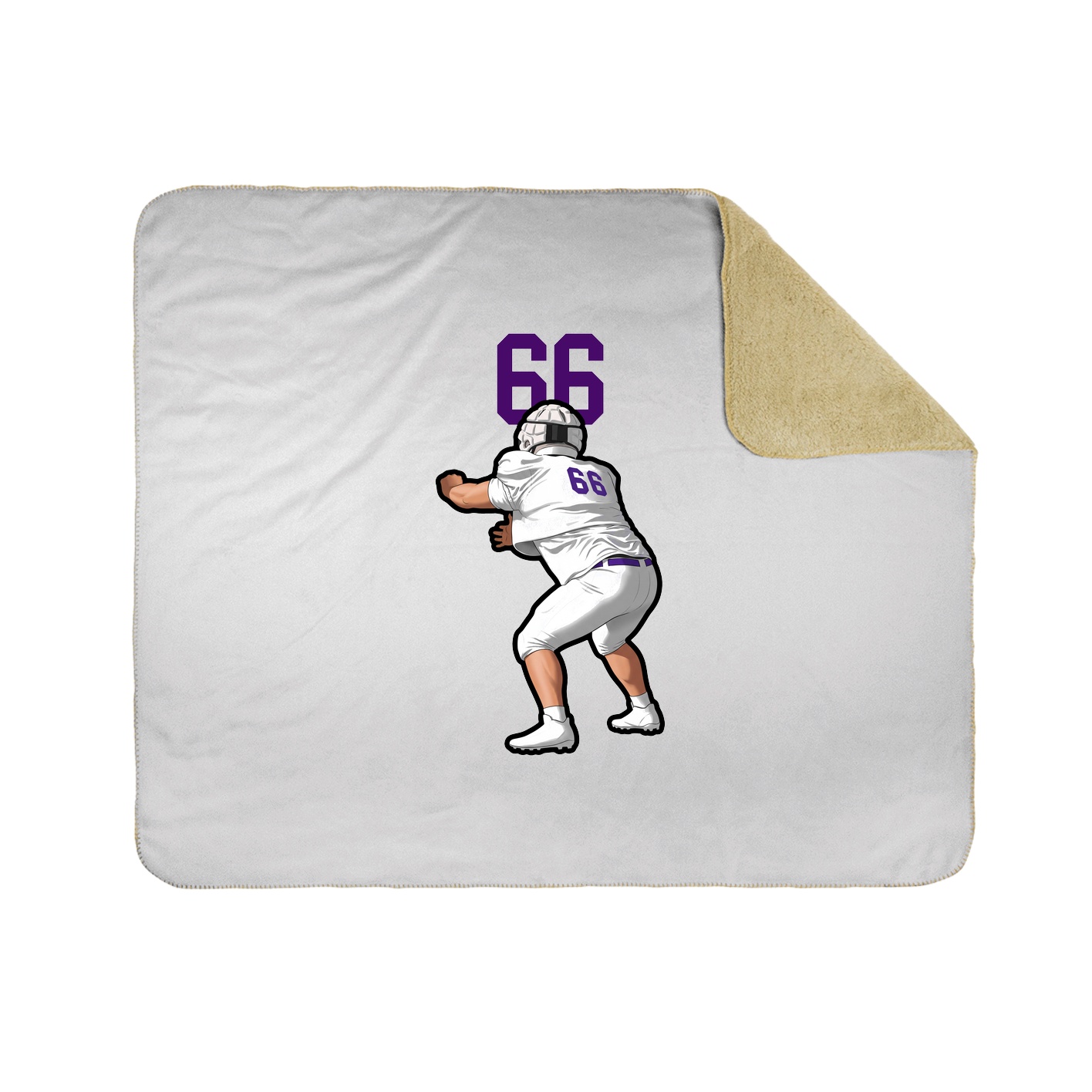 Throw Blanket — Number Top in White