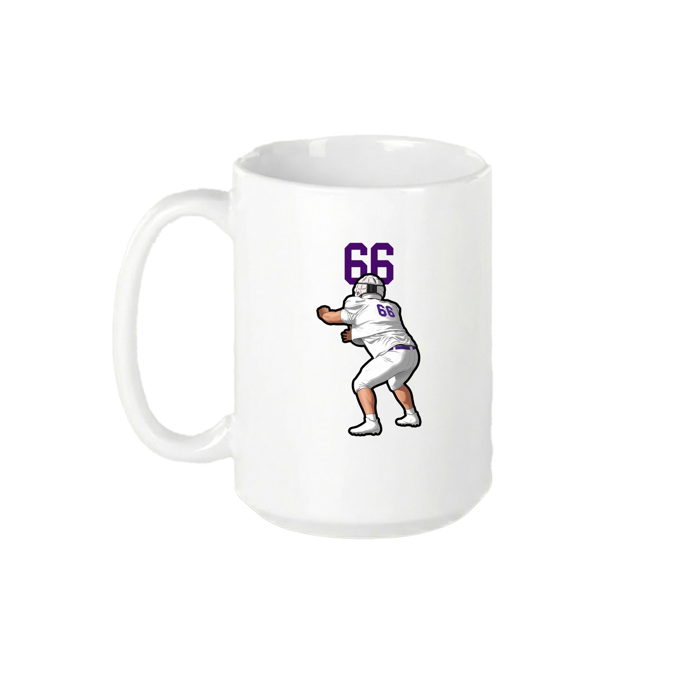 15oz Coffee Mug — Number Top in White