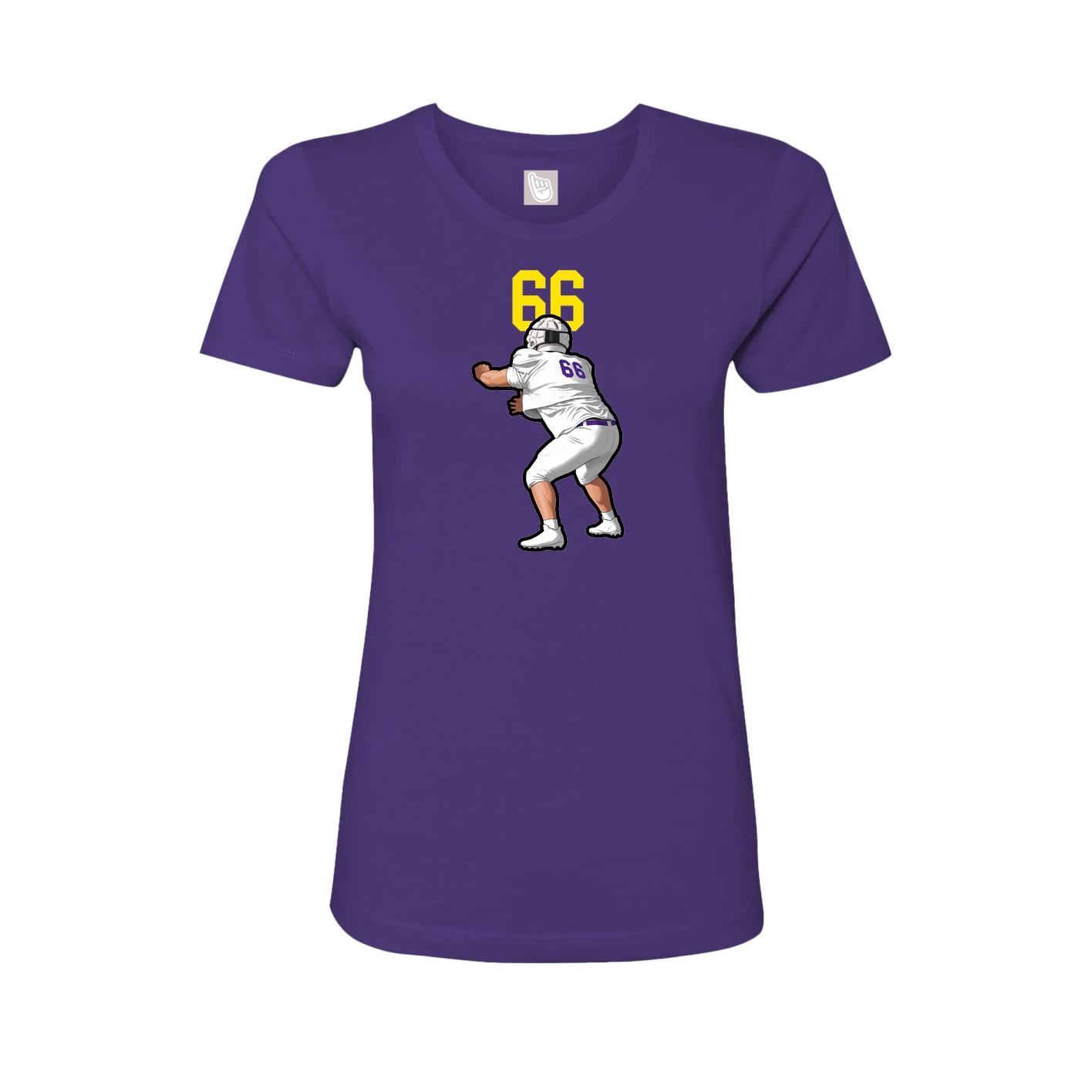 Fitted Women's Tee — Number Top in Purple