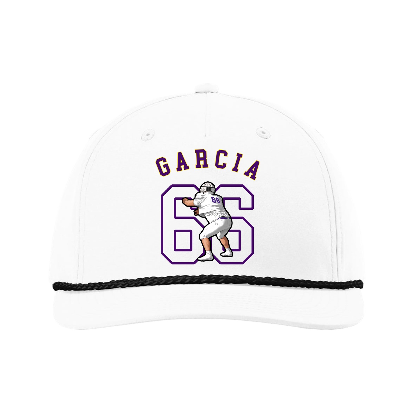Five-Panel Classic Rope Cap — Shirsey Arch in White