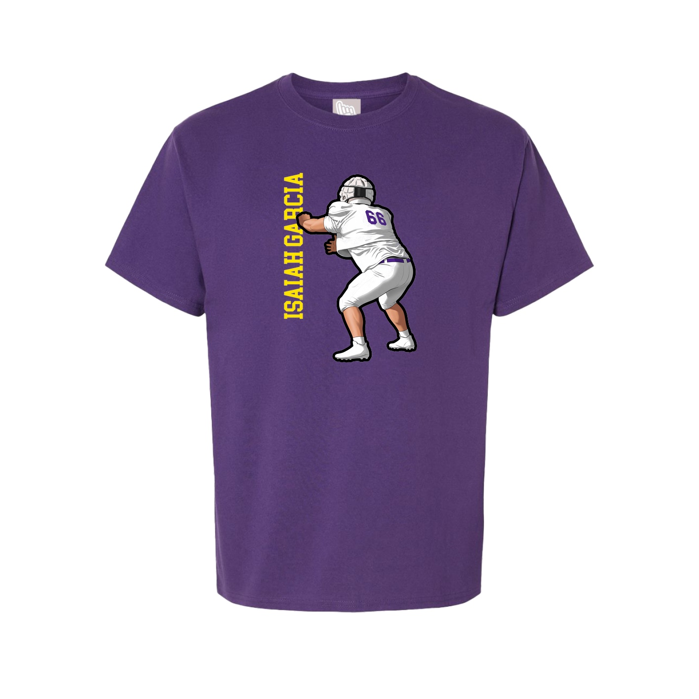 Tee — Name Vertical in Purple