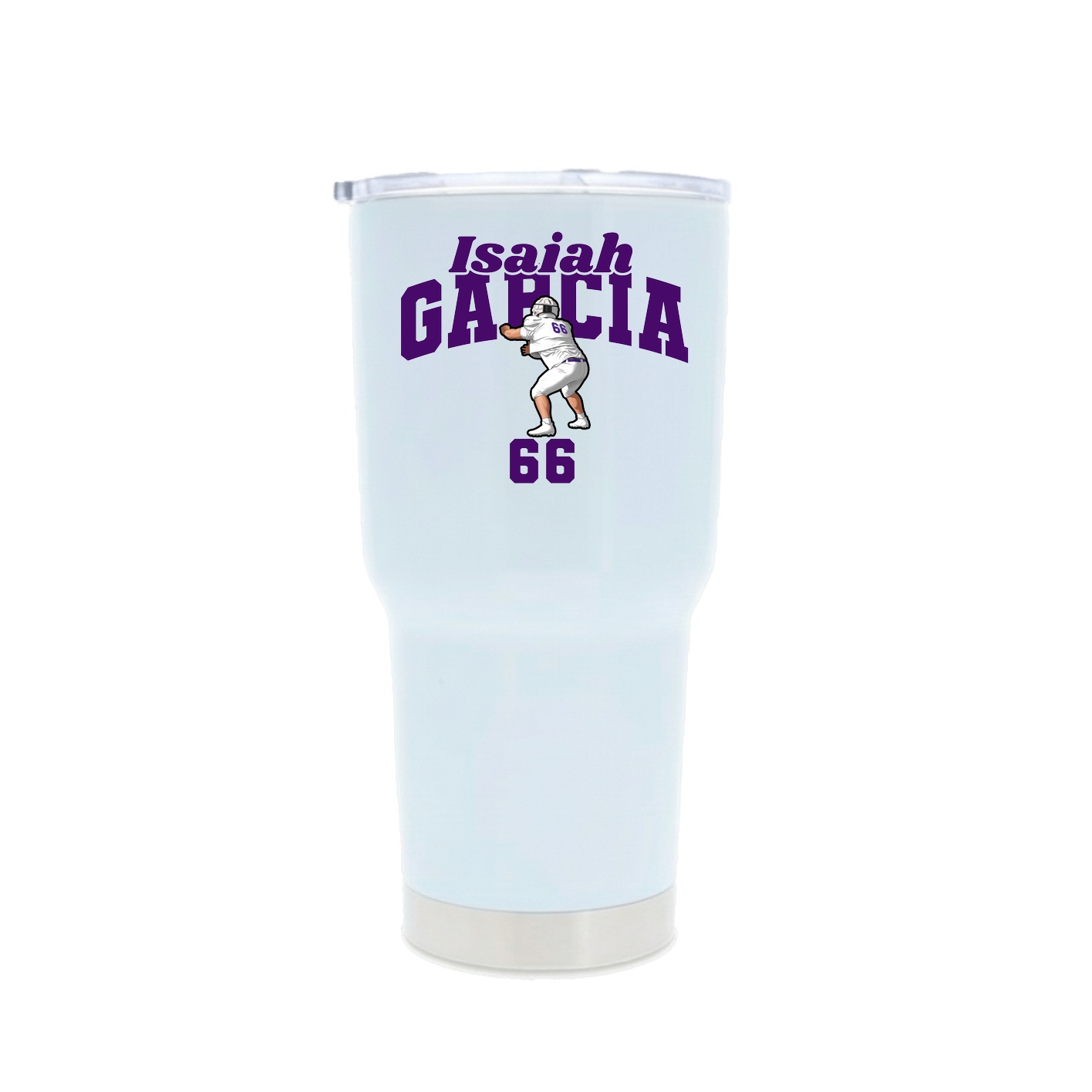 30oz Stainless Steel Tumbler — Signature Arch in White