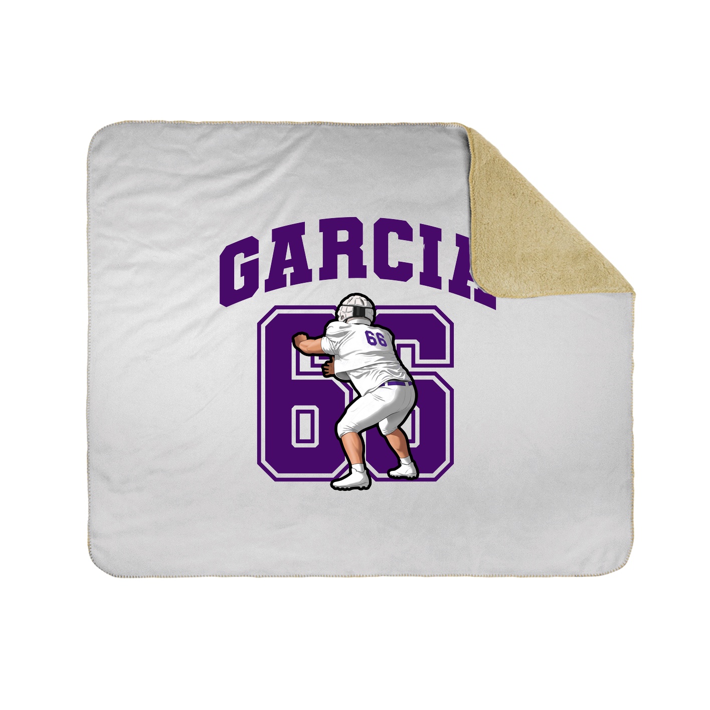 Throw Blanket — Number in White