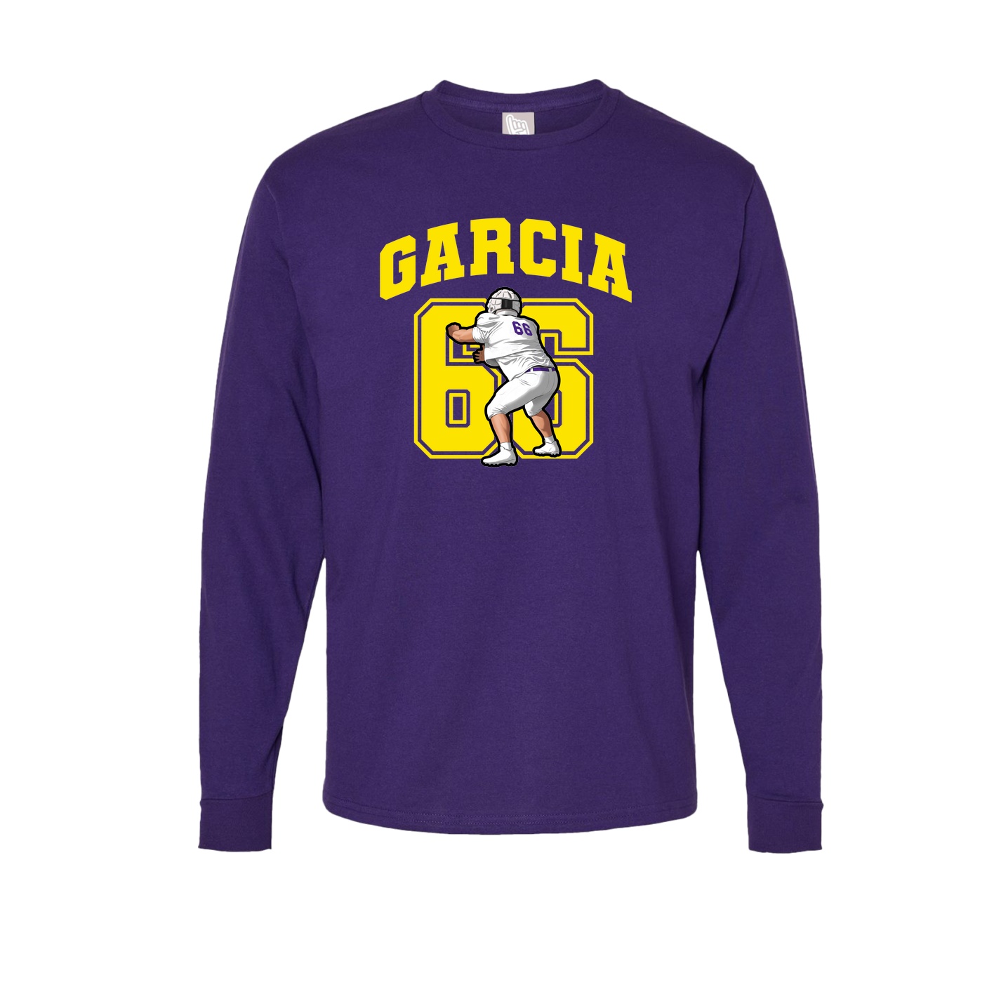 Long Sleeve Tee — Number in Purple