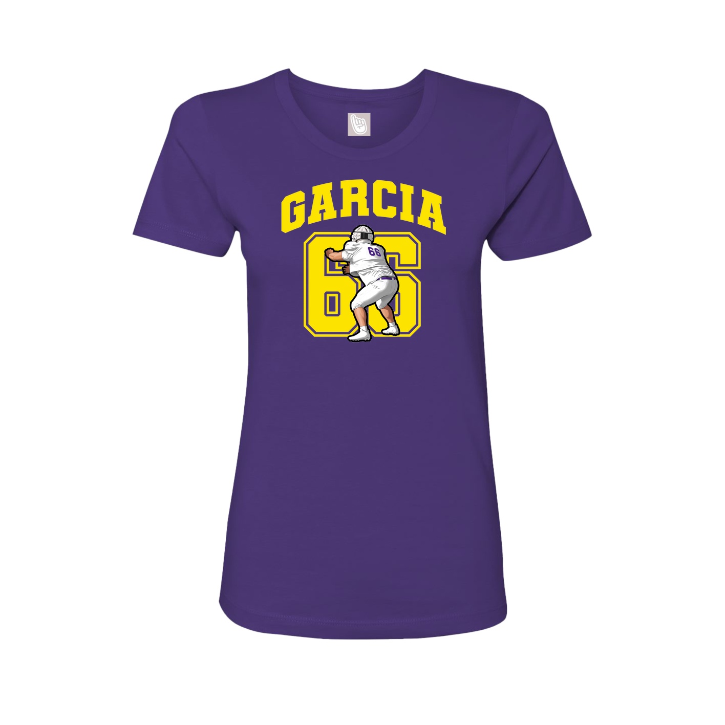 Fitted Women's Tee — Number in Purple