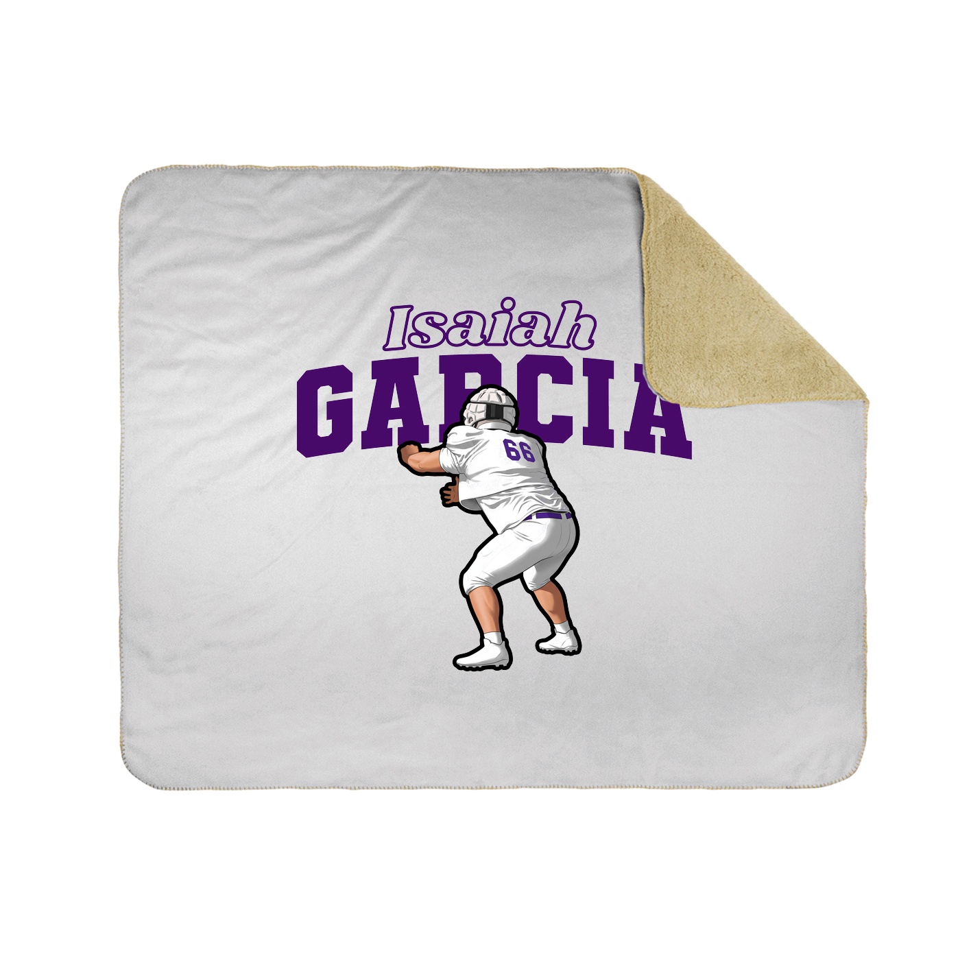Throw Blanket — Name Arch in White