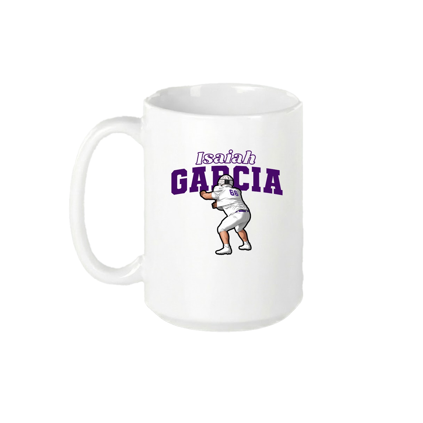 15oz Coffee Mug — Name Arch in White