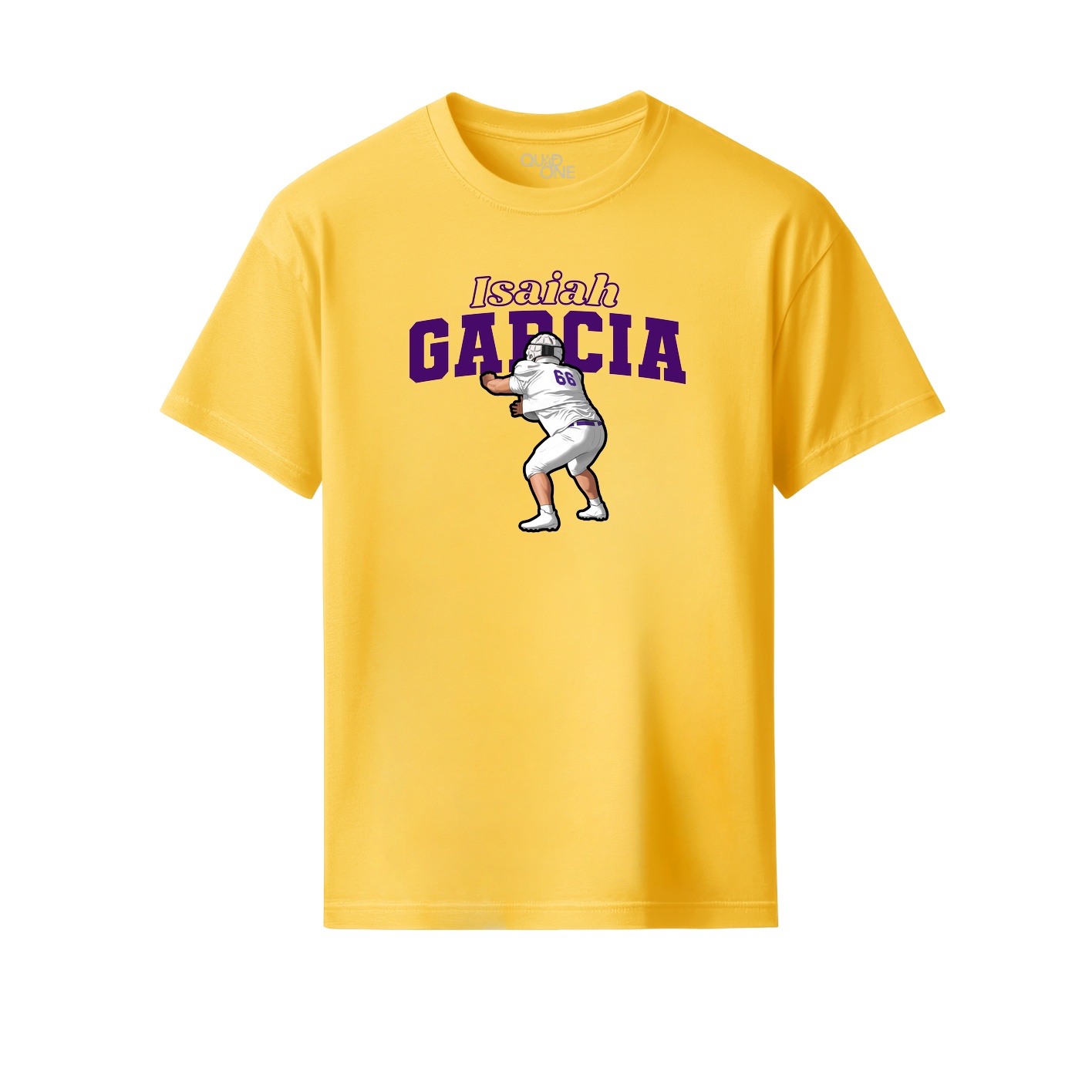 Youth Tee — Name Arch in Yellow