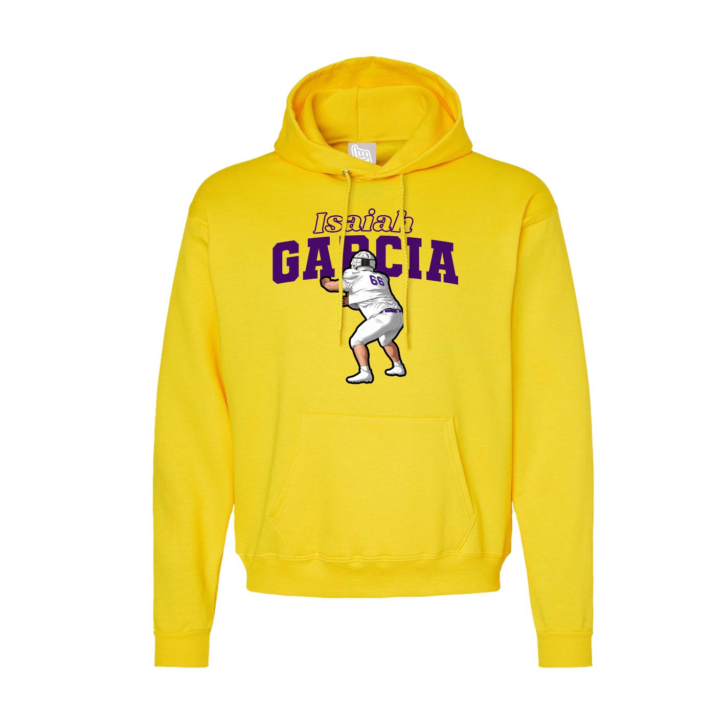 Hoodie — Name Arch in Yellow