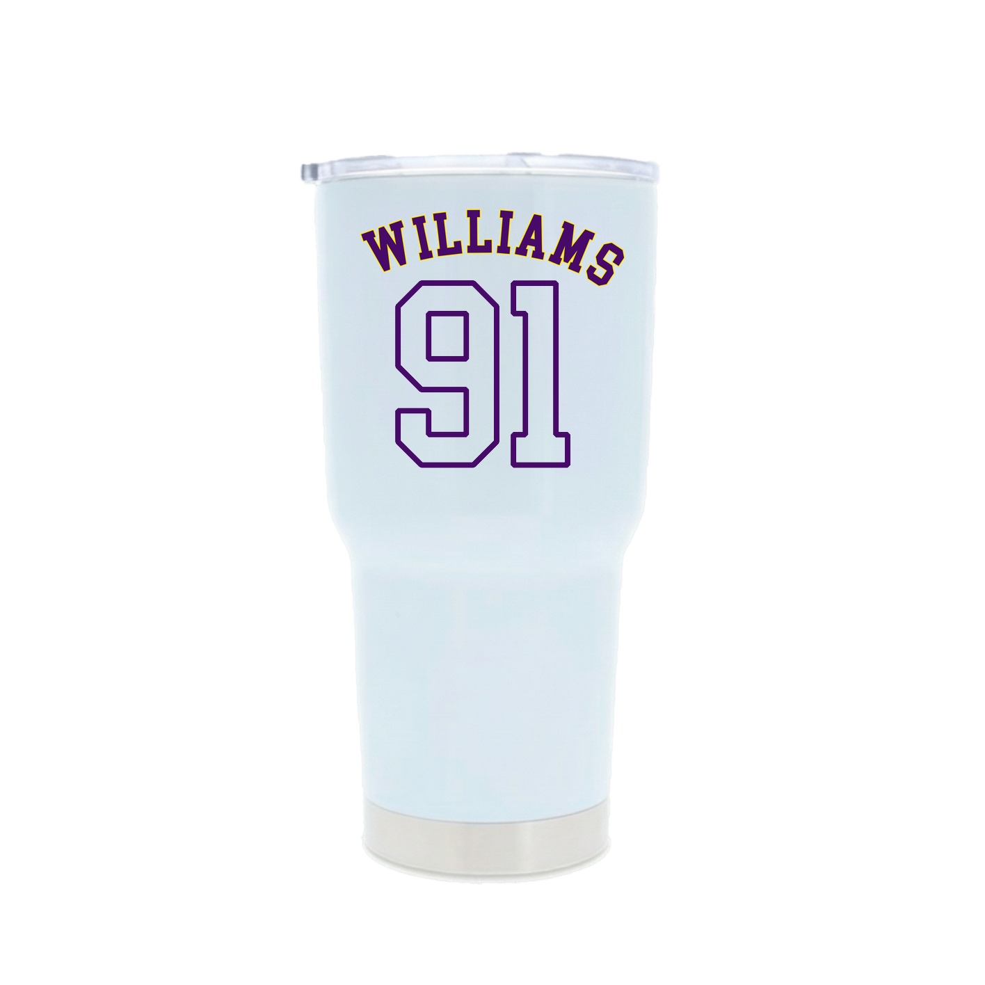 30oz Stainless Steel Tumbler — Shirsey Arch in White