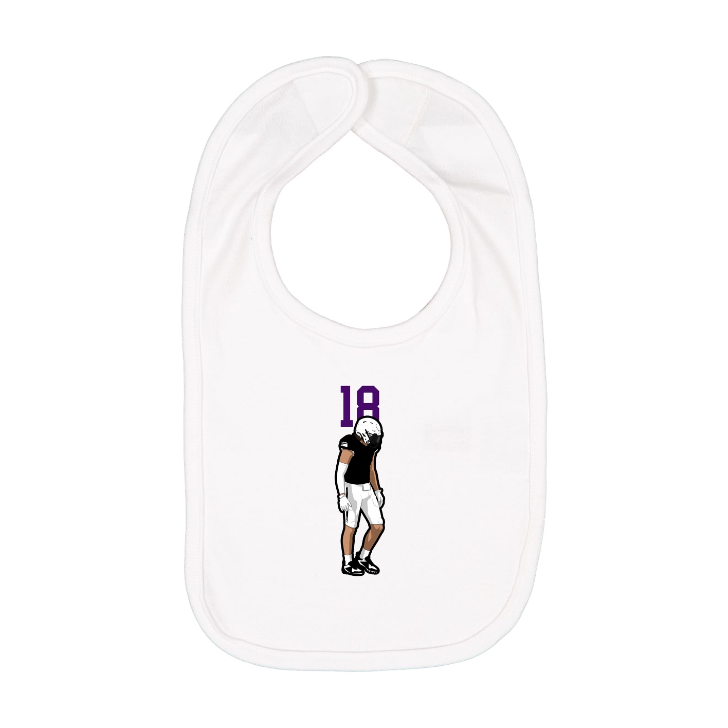 Infant Bib — Number Top in White