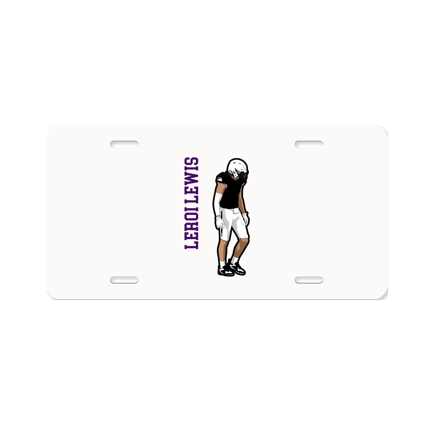 License Plate — Name Vertical in Classic