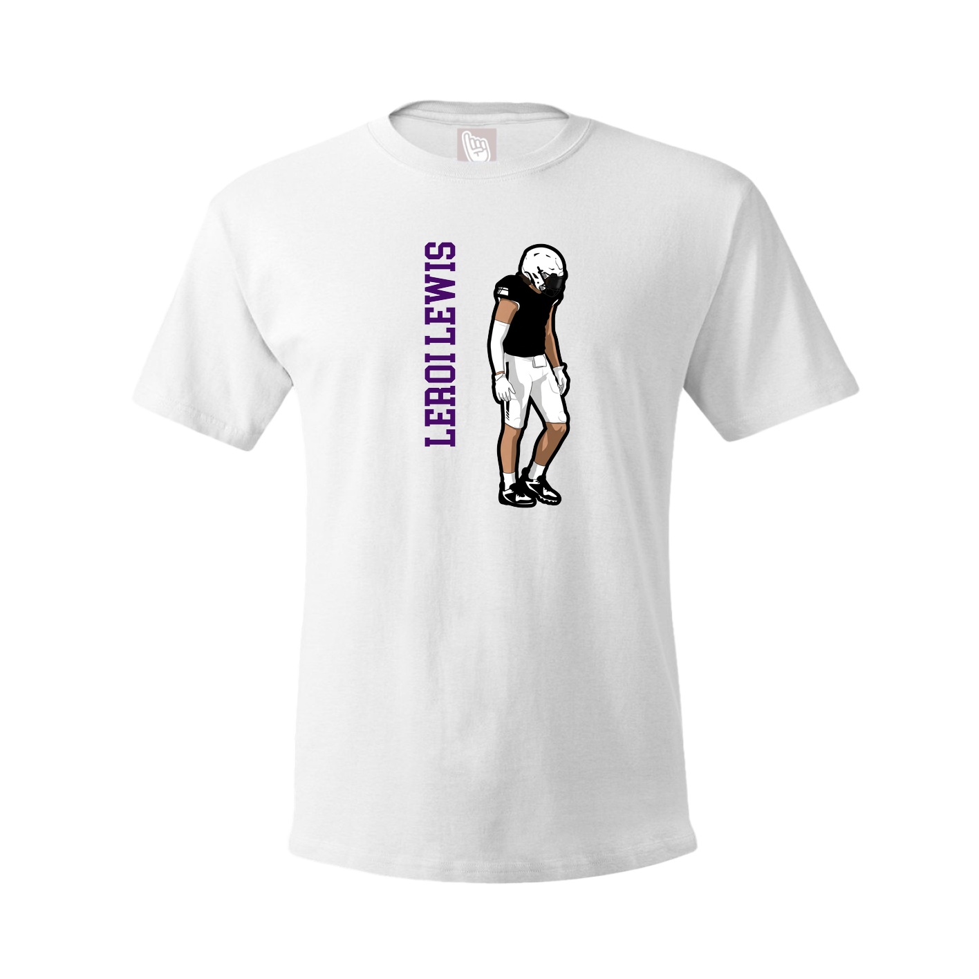 Tee — Name Vertical in White
