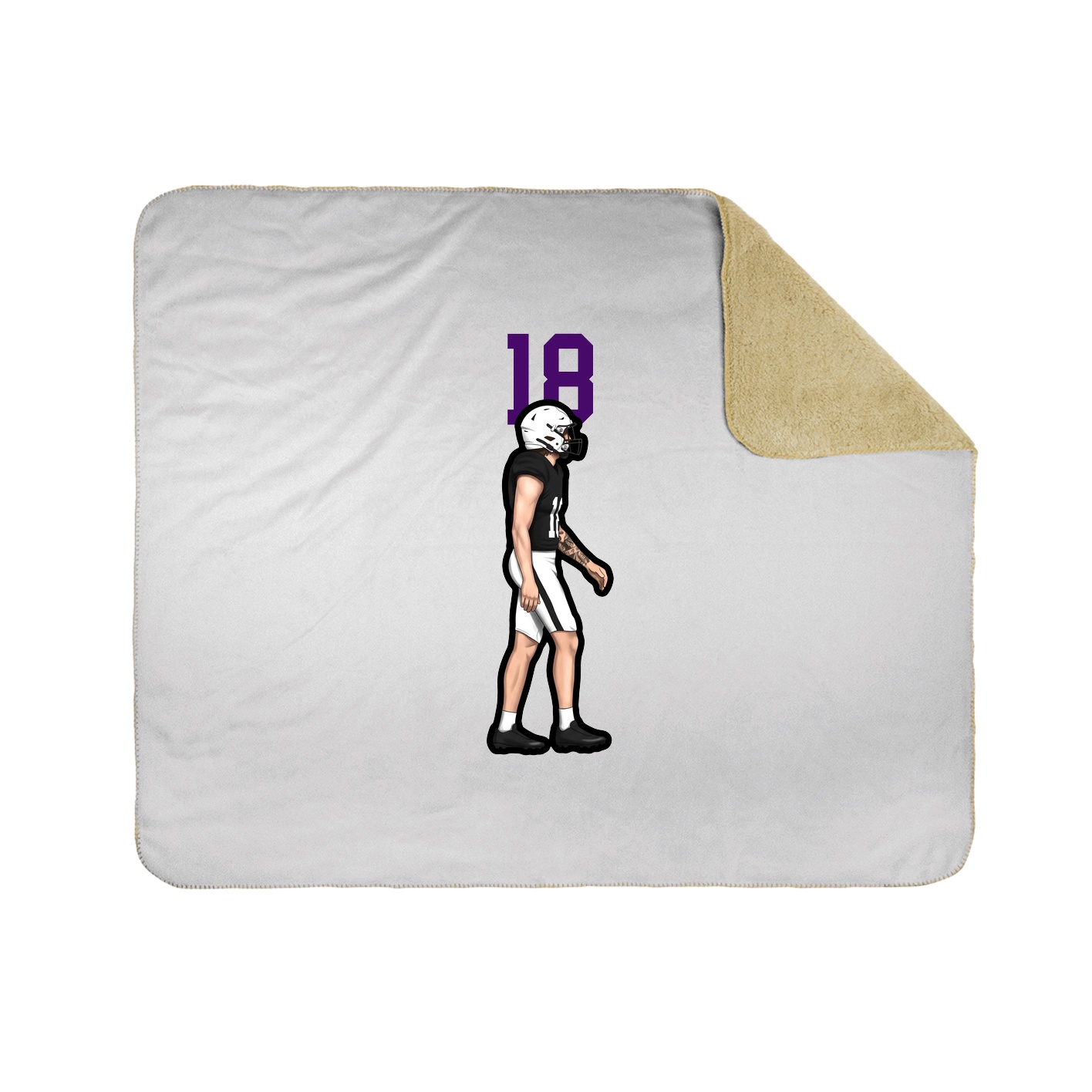 Throw Blanket — Number Top in White