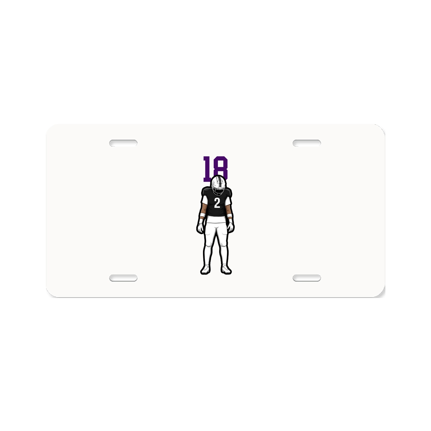 License Plate — Number Top in Classic
