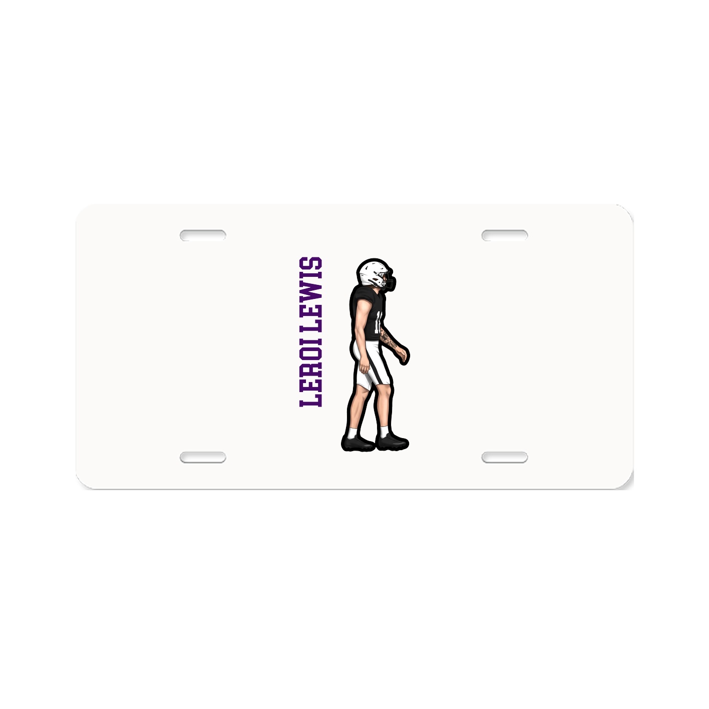 License Plate — Name Vertical in Classic