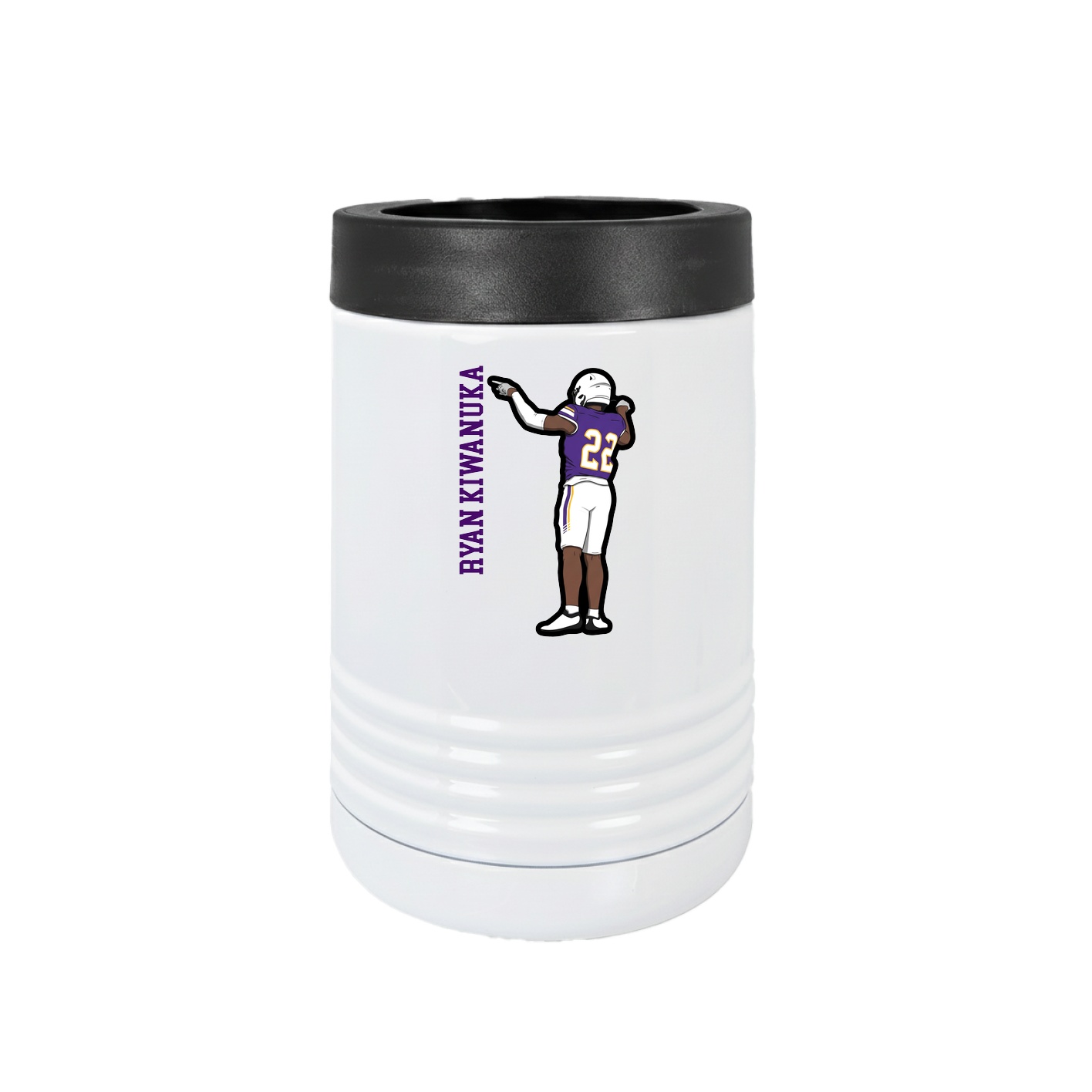Beverage Holder — Name Vertical in White