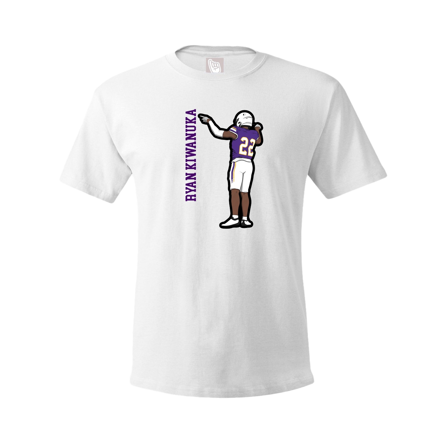Youth Tee — Name Vertical in White